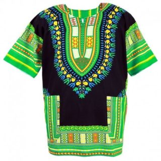 Green and black Dashiki shirt