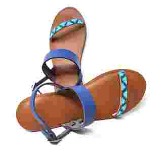 Handmade African Leather Beaded Maasai Sandals , Traditional African Slippers