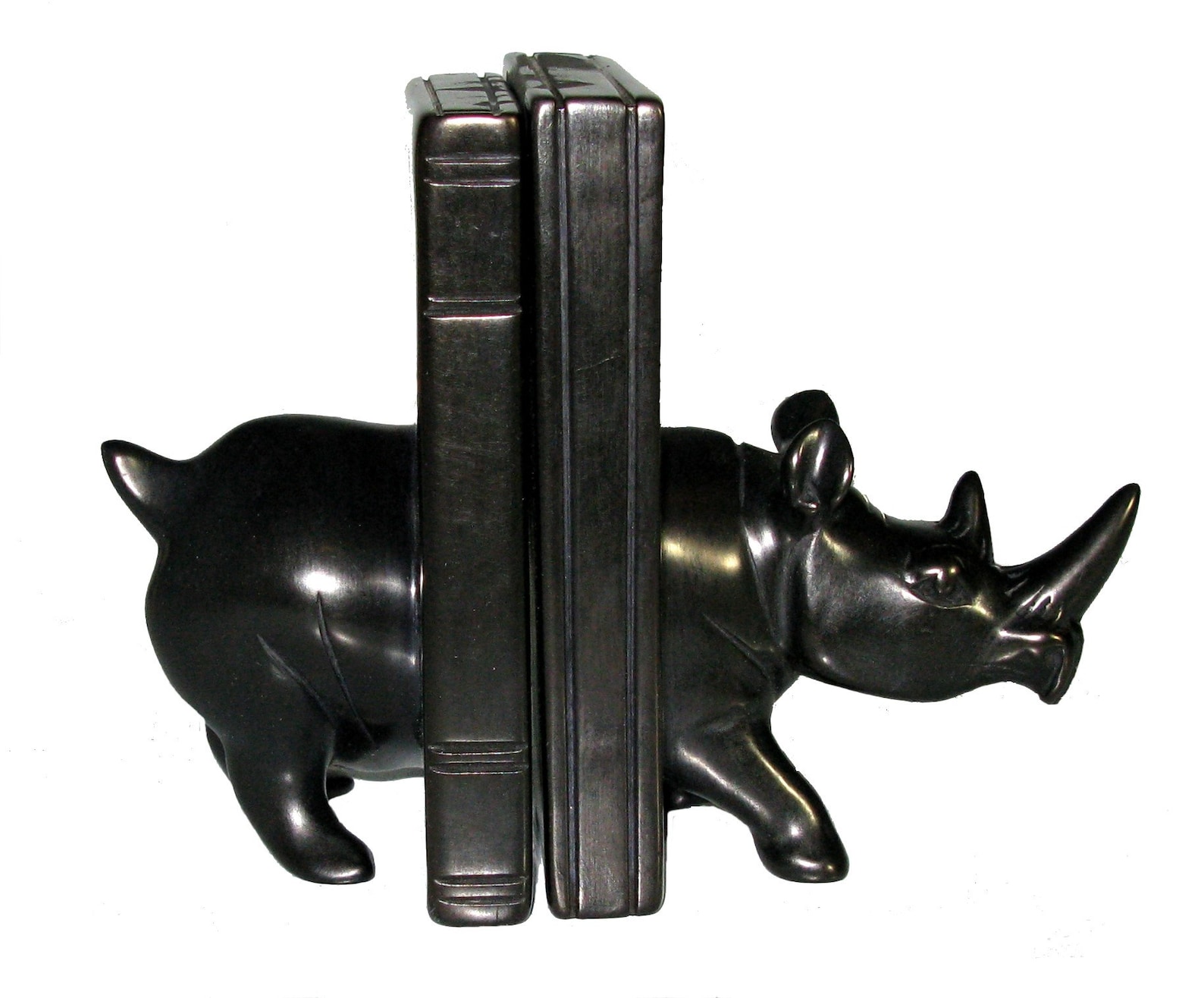 African Wildlife Bookends - Stone Sculptures 15cm / 6 inch - Rhino Elephant Hippo Giraffe Lion Dolphin Handcrafted in Stone with Story-card 1 African Wildlife Bookends - Stone Sculptures 15cm / 6 inch - Rhino Elephant Hippo Giraffe Lion Dolphin Handcrafted in Stone with Story-card