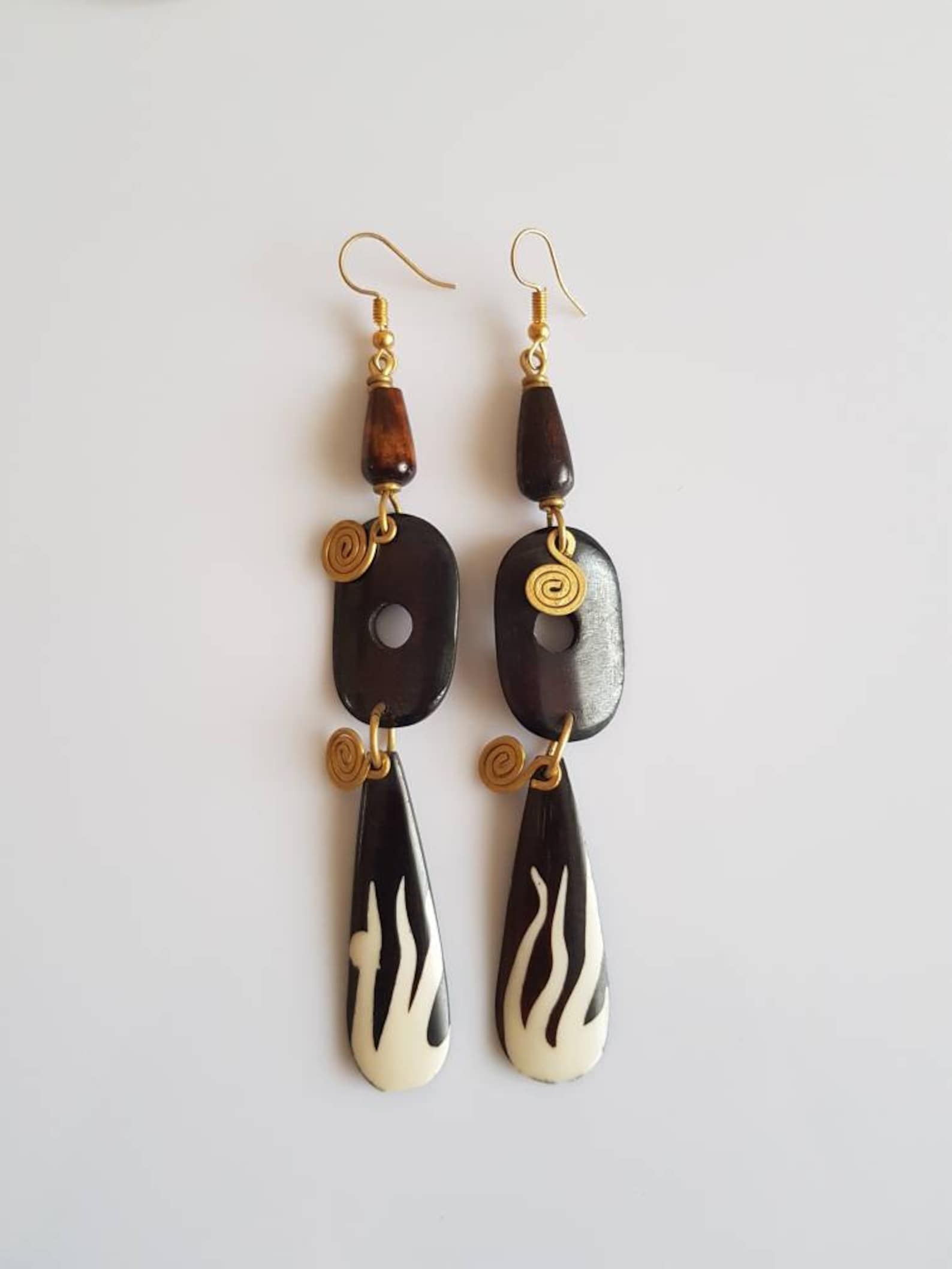 African earrings , Brass earrings , African bone earrings, horn earrings 1 African earrings , Brass earrings , African bone earrings, horn earrings