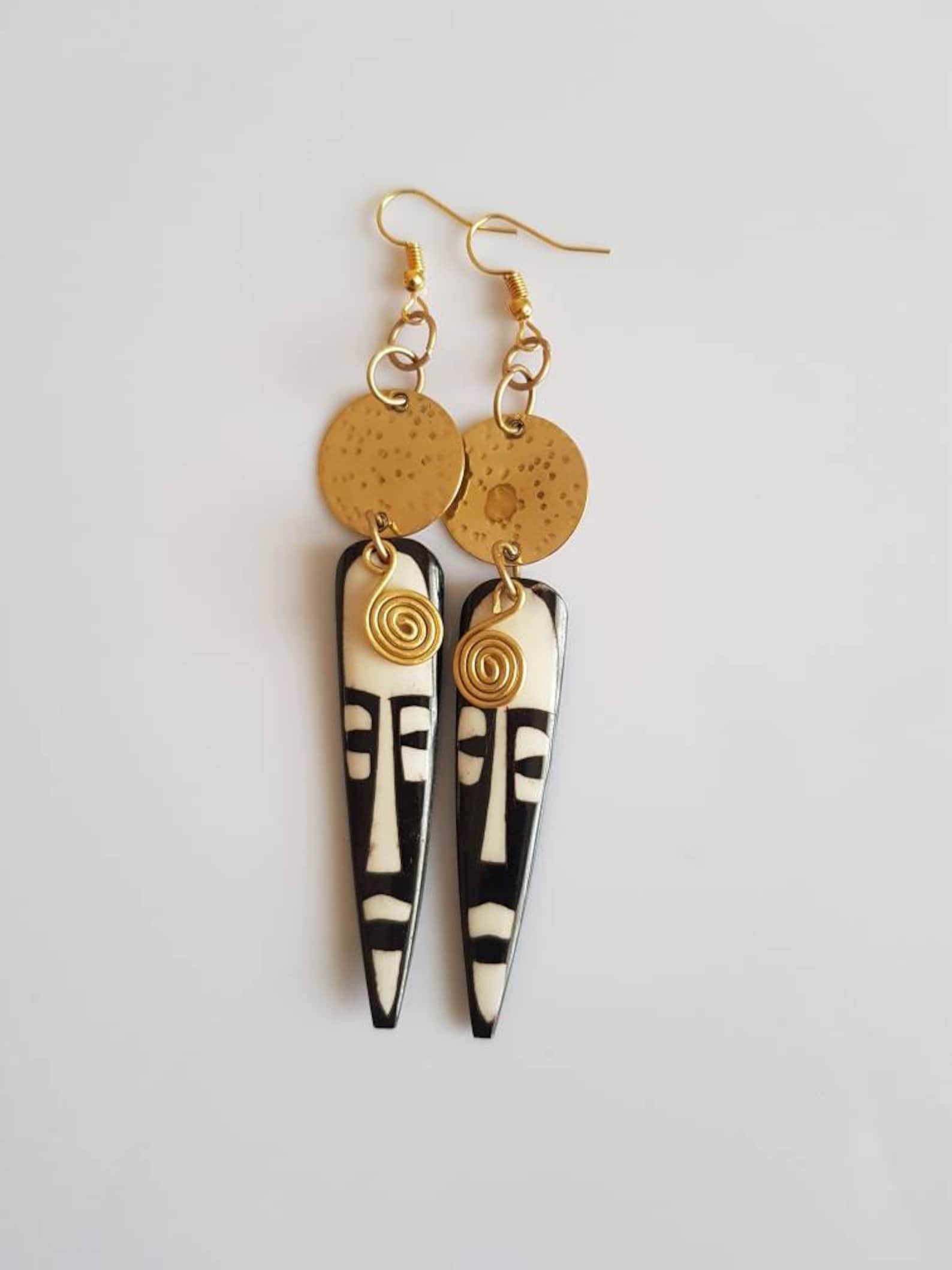 African earrings , Brass earrings , African bone earrings, horn earrings 1 African earrings , Brass earrings , African bone earrings, horn earrings