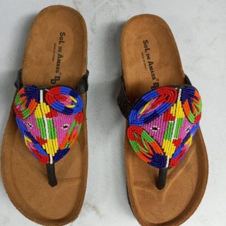 Cork sole African beaded sandals,summer leather sandals,women sandals,gift for her,maasai sandals, Mother's day gift, birthday gift