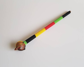 Rasta color Maasai rungu, Maasai tribe stick, short walking stick, Masai Kenya stick, Beaded wooden stick , Rasta colors stick. 1 Rasta color Maasai rungu, Maasai tribe
stick, short walking stick, Masai Kenya stick, Beaded wooden stick , Rasta
colors stick.