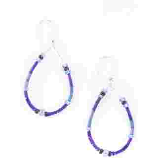 Jacaranda Blossoms Zulugrass and Silver Raindrop Earrings