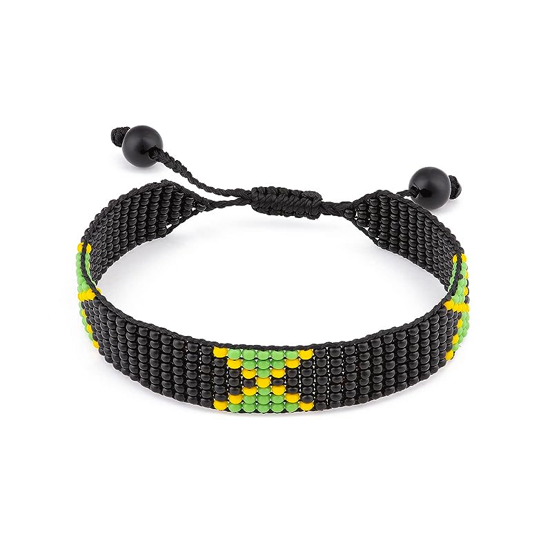 Jamaica Flag Bracelet: Handmade Bracelet 1 Jamaica Flag Bracelet: Handmade Bracelet