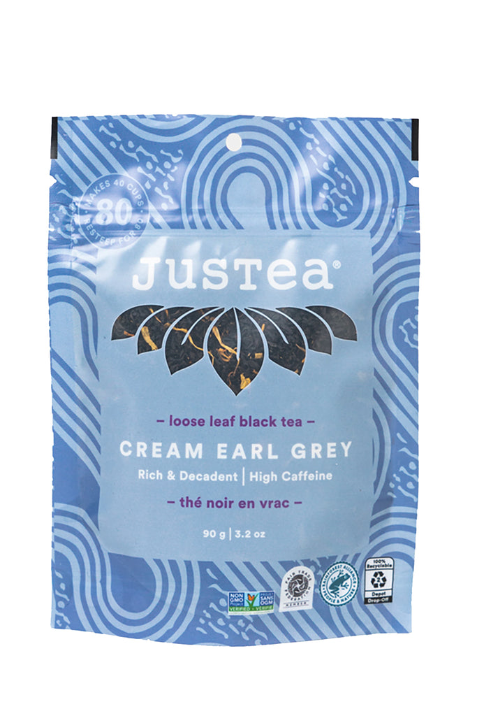 JusTea® Cream Earl Grey Loose Leaf Tea Pouch 1 JusTea® Cream Earl Grey Loose Leaf Tea Pouch