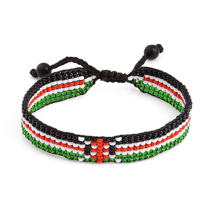 Kenya Flag Bracelet: Handmade Bracelet 1 Kenya Flag Bracelet: Handmade Bracelet