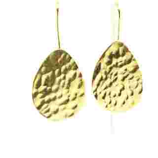 Kenyan Hammered Brass Sundrop Earrings