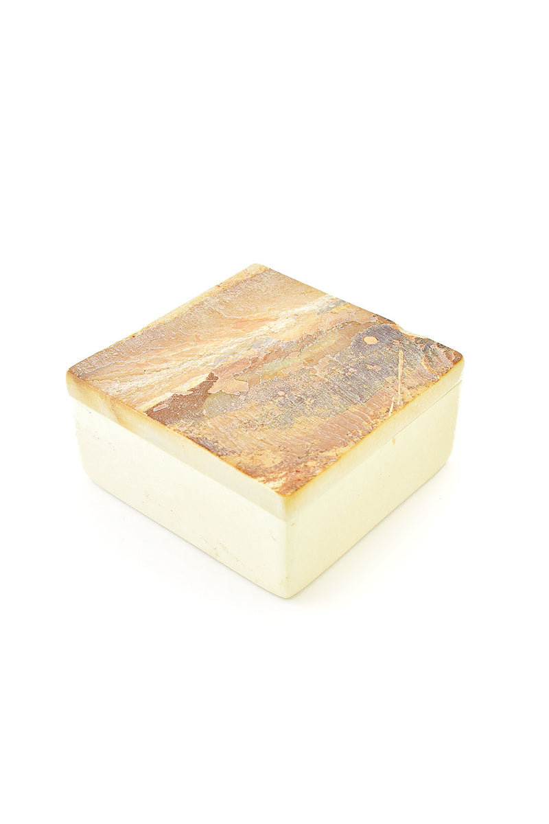 Kenyan Primitive Soapstone Square Box 1 Kenyan Primitive Soapstone Square Box