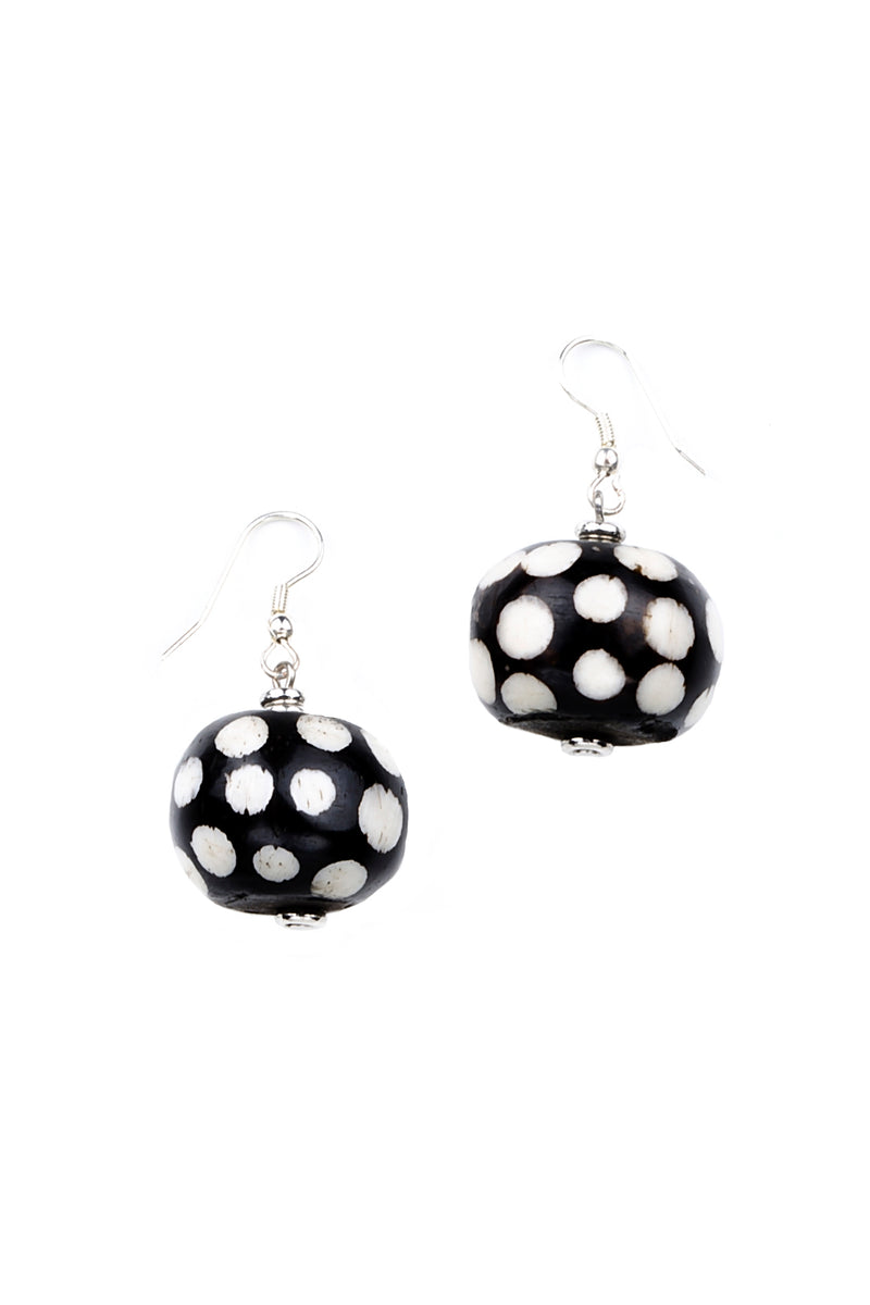 Polka Dot Ball Bone Earrings 1 Polka Dot Ball Bone Earrings