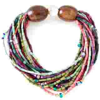 Potpourri Multi-Strand Zulugrass & Acacia Wood Bracelet