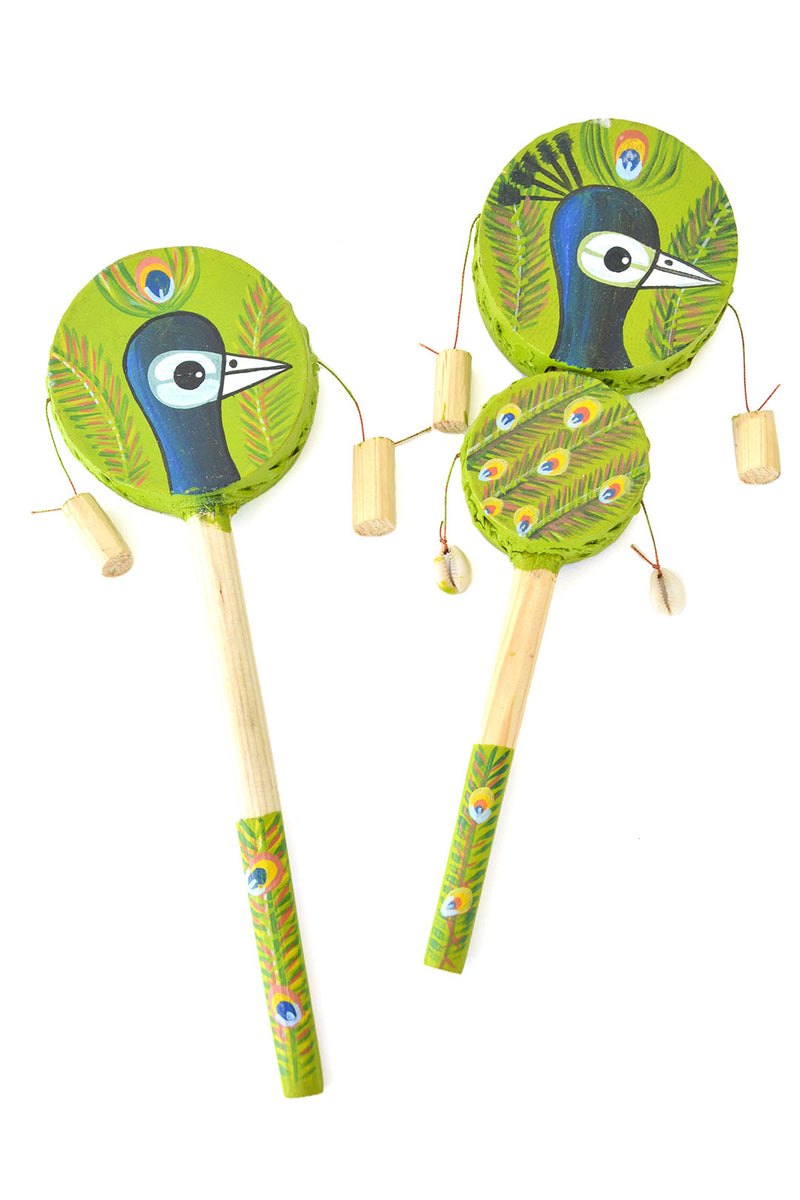 Reversible Peacock Design Single Spin Drum 2 Reversible Peacock Design Single Spin Drum