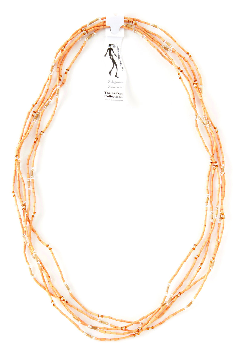 Set/5 Light Orange 26" Zulugrass Single Strands from The Leakey Collection 2 Set/5 Light Orange 26" Zulugrass Single Strands from The Leakey Collection
