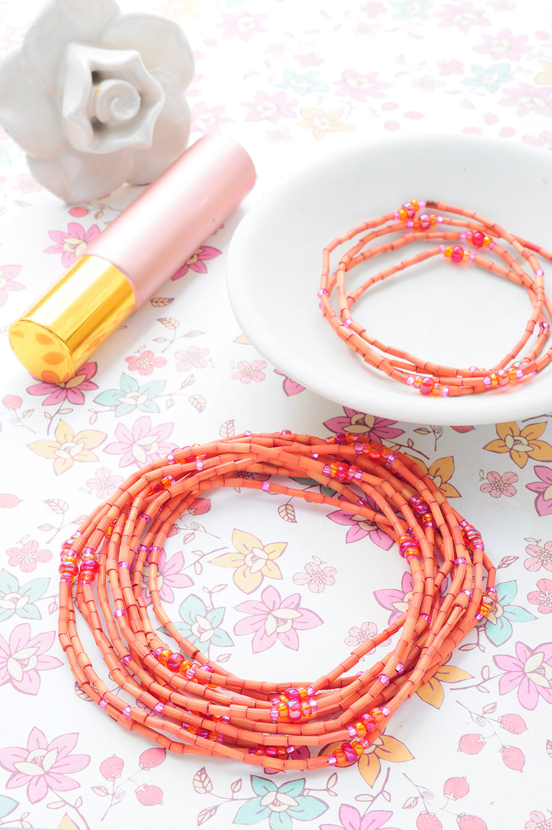 Set/5 Orange 26" Zulugrass Single Strands from The Leakey Collection 2 Set/5 Orange 26" Zulugrass Single Strands from The Leakey Collection