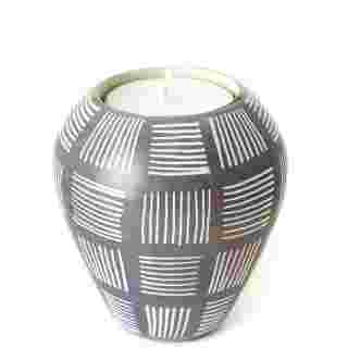 Small Dash Soapstone Tea Light and Taper Candle Holder