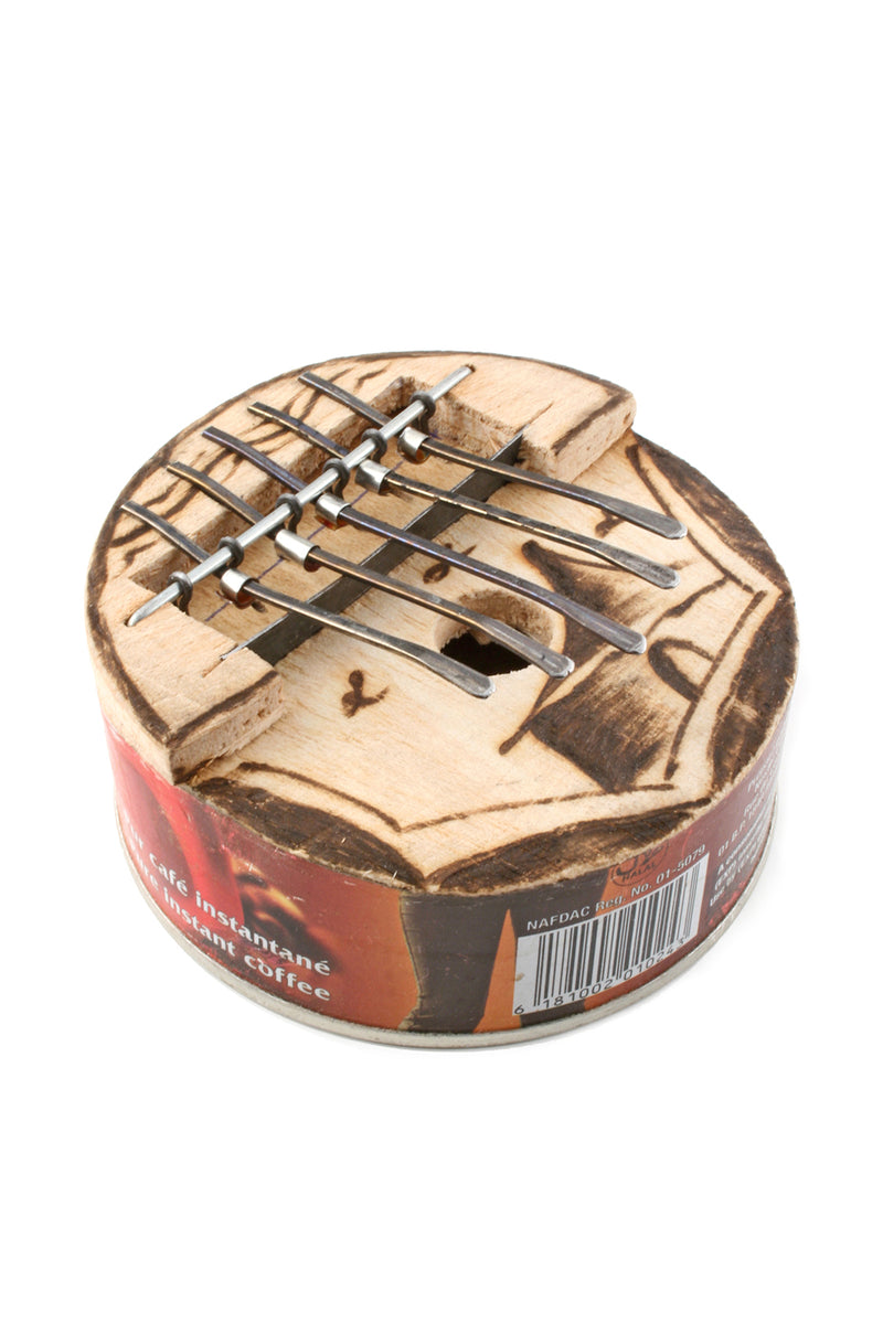 Small Round Recycled Tin Can Kalimba 1 Small Round Recycled Tin Can Kalimba