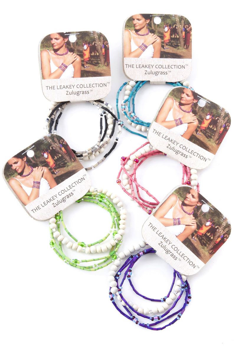 The Leakey Collection Set of 5 Unity Bracelets with White Porcelain Beads 2 The Leakey Collection Set of 5 Unity Bracelets with White Porcelain Beads