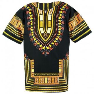Yellow and black dashiki t-shirt